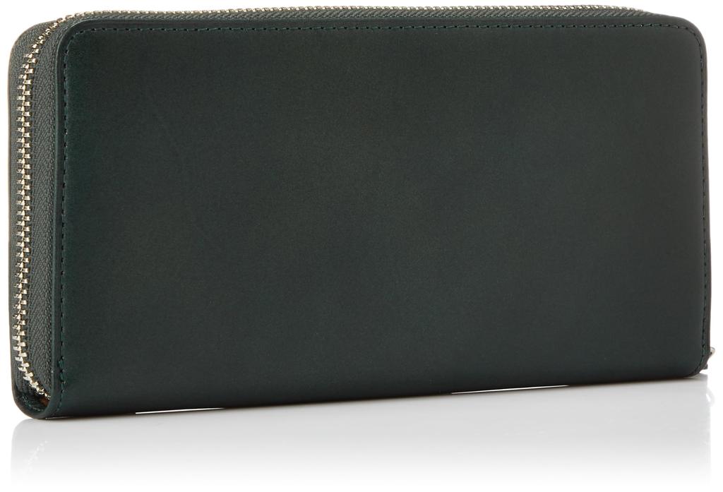 Katharine Hamnett London VEGA Wallet, Made with Premium Japanese Cowhide Leather, Round, Long, Holds Bills, Cards, and Coins, Antique-Style Cotton,