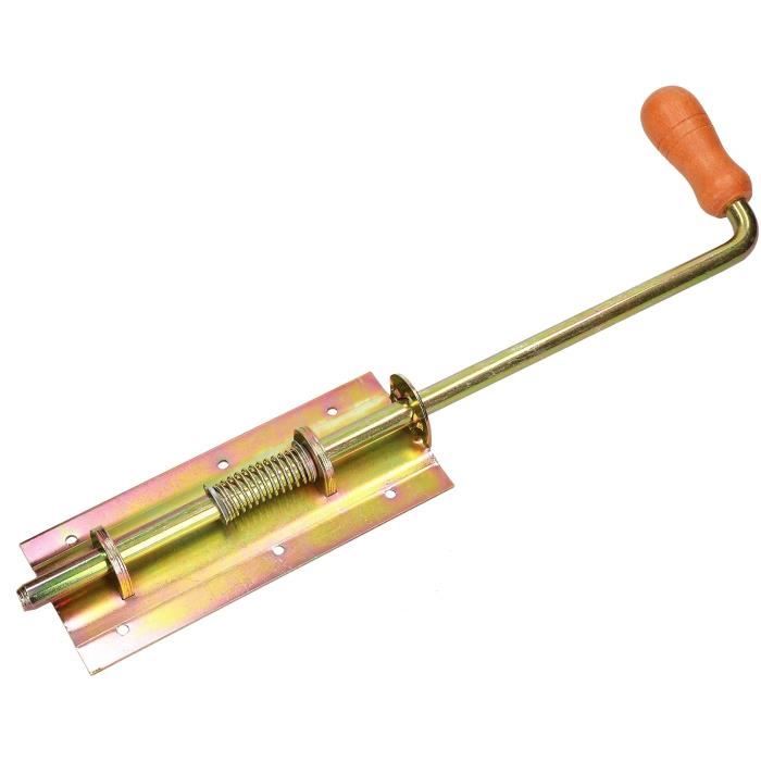 Verrou À Ressort - KOTARBAU - 380 Mm - Acier Galvanisé - Jaune - Résistant À L'humidité