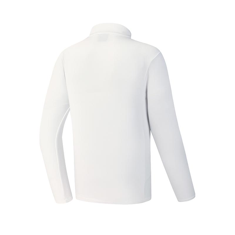 Fila Ski Series Fashionable Casual Sports Comfortable Fleece Warm Knitted Long Sleeve T-Shirt Men Tops Jade-White A11M546204FWT