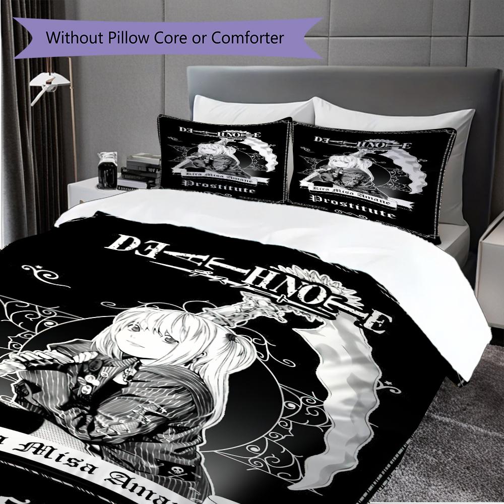 Death Note Chess Showdown Threepiece Set 1 Duvet Cover 2 Pillowcase Without Core Without Core Bedding Set Christmas Birthday Gift