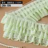 13cm Wide White Black Three Layers Lace Trim Ribbon Pleated Mesh Chiffon Fabric For Sewing Dress Decor Collar Hair Accessories
