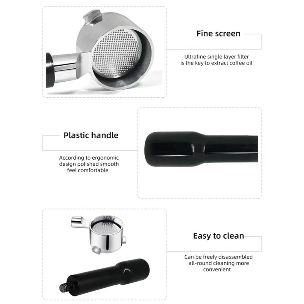 2 Ears Espresso Filter Handle 51mm Espresso Machine Replacement Parts Coffee Portafilter  Cafe