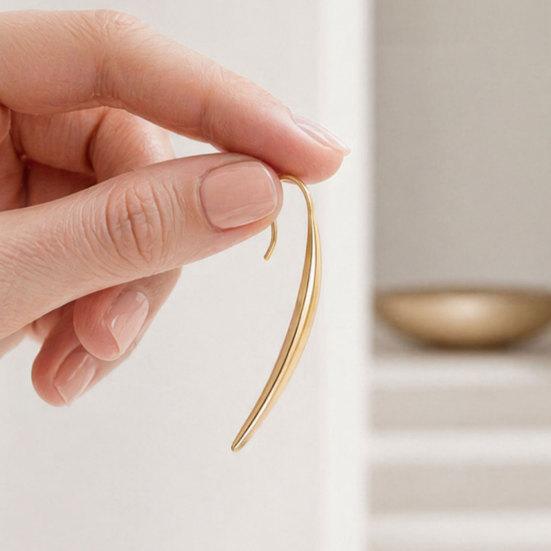 1 Pair Large Long Teardrop Geometry Earrings for Women, Metal Drop Dangle Earrings, Polished Waterdrop Earring for Party, Wedding, Daily Wear