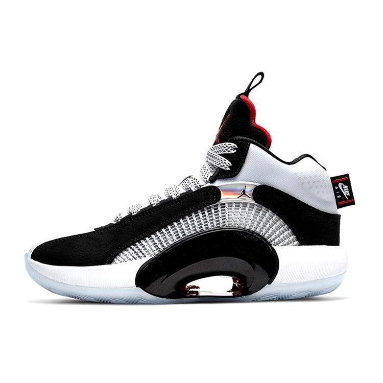 

Jordan XXXV Black White Chile Red GS CQ9433-001 37.5