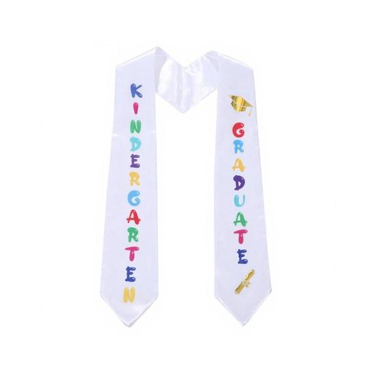 Kindergarten Graduation Stole Unisex Preschool Graduation Satin Sash Printed Kids