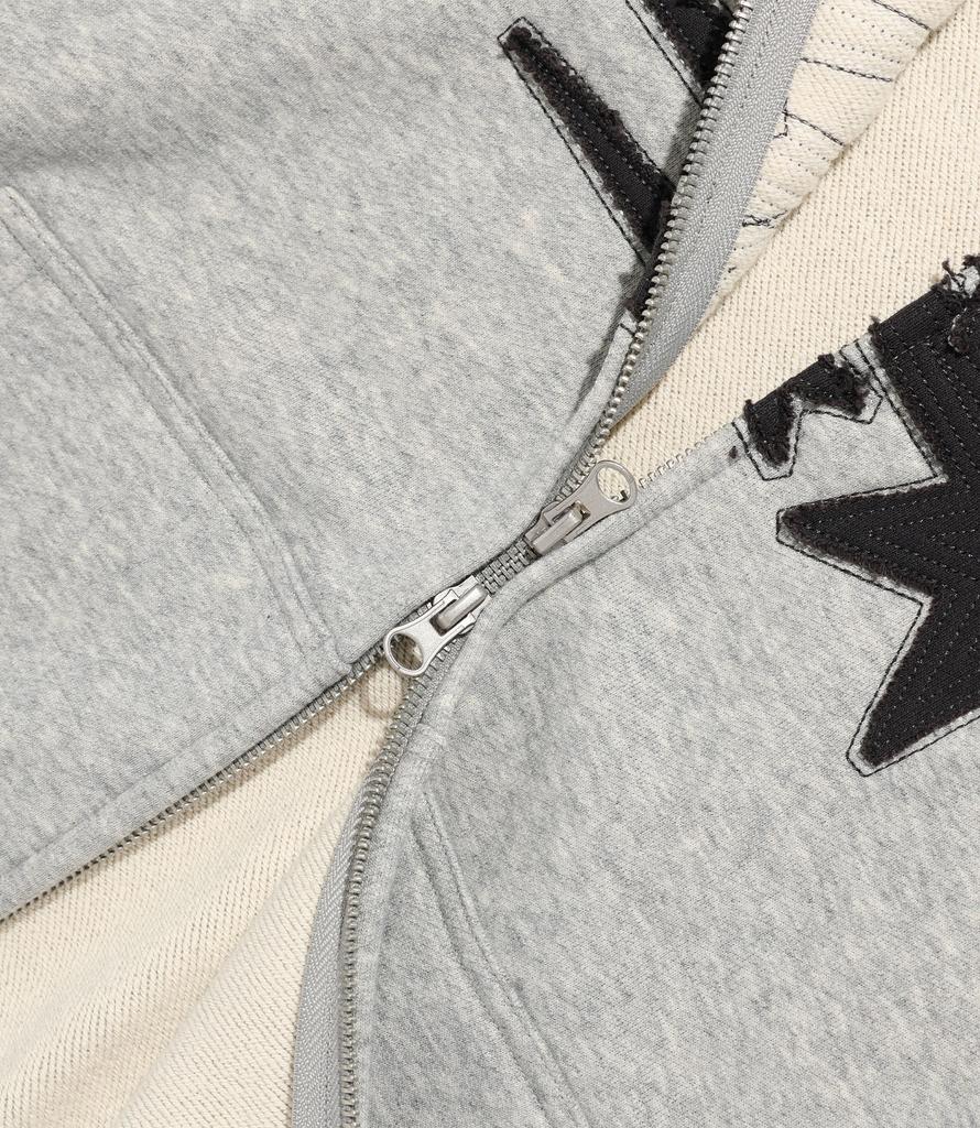 NICEGHOSTCLUB 3Star Applique Hoodie Zip Up_Grey(Ng2Gsum490A)
