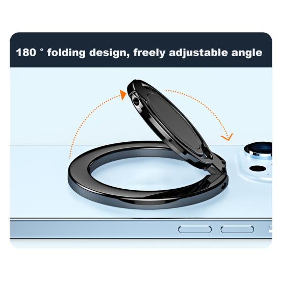 Magnetic Phone Ring Holder Stand Zinc Alloy Finger Grip Kickstand for IPhone