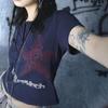 Harajuku Crop Top Japanese Style Star Pattern Round Neck Short Sleeve T Shirts Graphic Tee y2k Women Clothes Streetwear