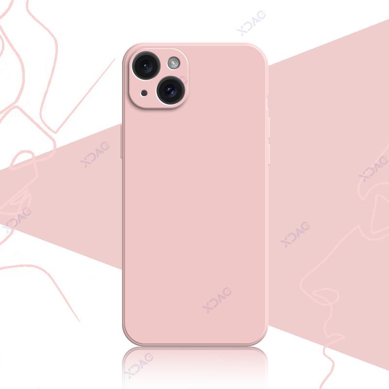 Luxury Soft Case Cover for iPhone 14 15 Pro Max Plus 5G 360 Edge Protective Liquid Silicone Mobile Phone Shield Housing