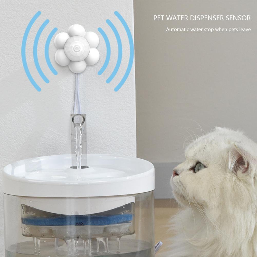 Haustier Wasserspender Bewegungssensor mit USB-Schnittstelle Automatischer Start Stopp Katzen Spender Tragbar Universal Hunde Katzen Zubehör