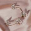 Shining Butterfly Zircon Cuff Earrings Non Piercing Earnings Luxury Jewelry For Women