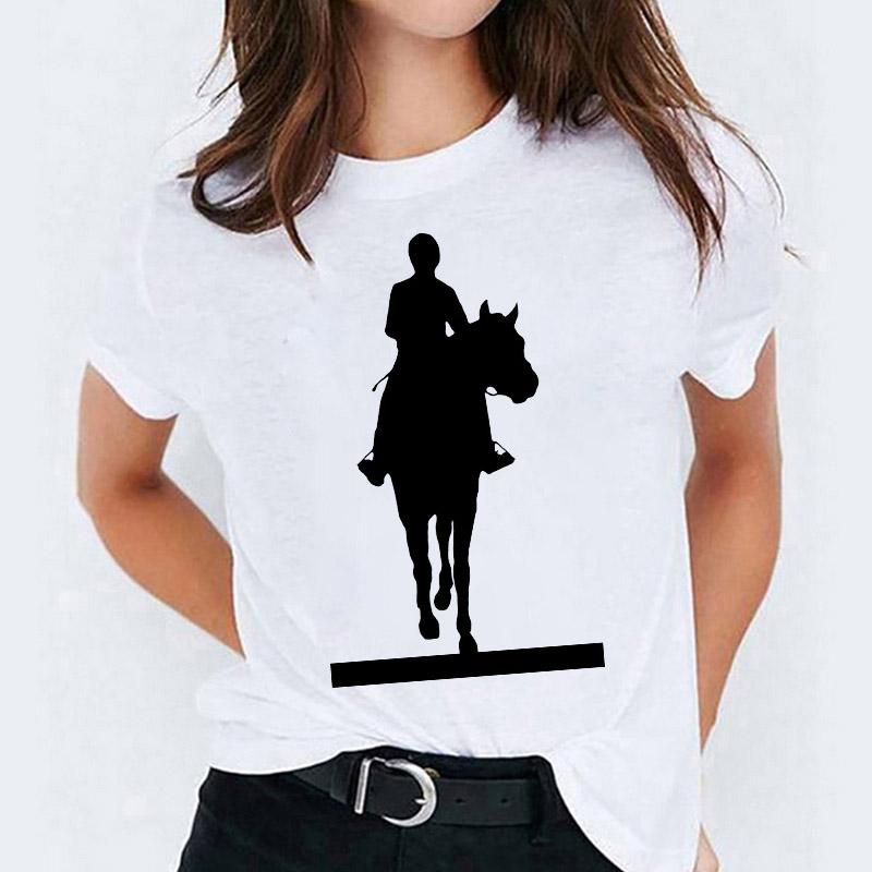 Summer Womens T-Shirts Fashion Retro Top Female Tshirt Oversize Clothes Animal Graphic White 90S Tee Shirt Femme