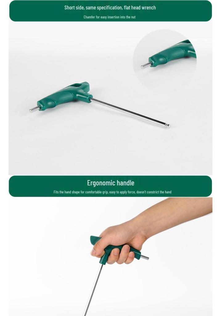 SATA T-Handle Hex Wrench Set: 2-10mm 6-Sided Hex Keys