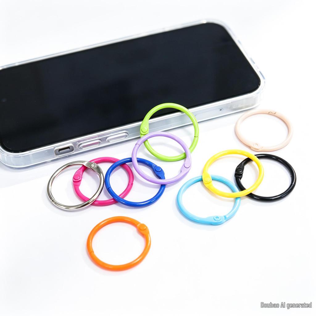 30mm Colorful Metal Book Ring & Keychain Buckle - DIY Open Jump, Loose-Leaf & Card Holder