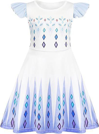 Girls Princess Dress for Birthday Party and Halloween Costume