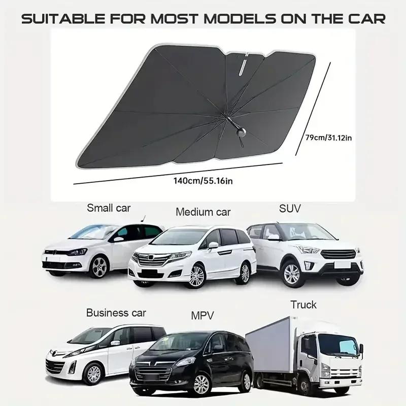 Für Toyota GR Sport Supra C-HR RAV4 Prius Corolla Camry Yaris Land Cruiser Auto Windschutzscheiben-Sonnenschutz, UV-Strahlenreflektor Schirm