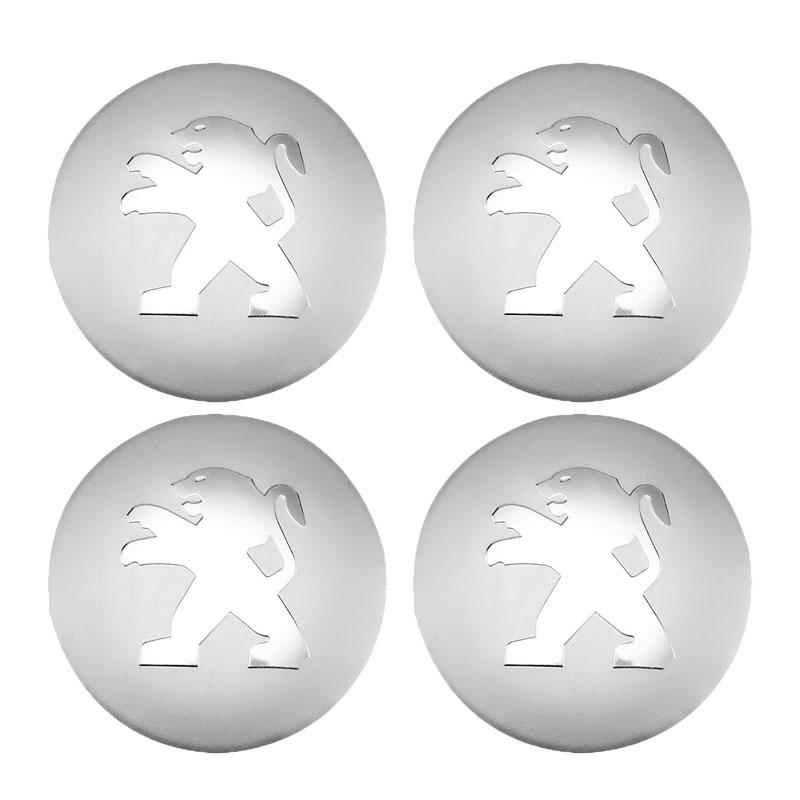 4pcs 56mm Car Wheel Center Hub Cap Stickers For Peugeot For VW GTI Polo Passat B6 B7 B8 Golf Jetta ID.3 Beetle CC MK7 MK8 Tiguan