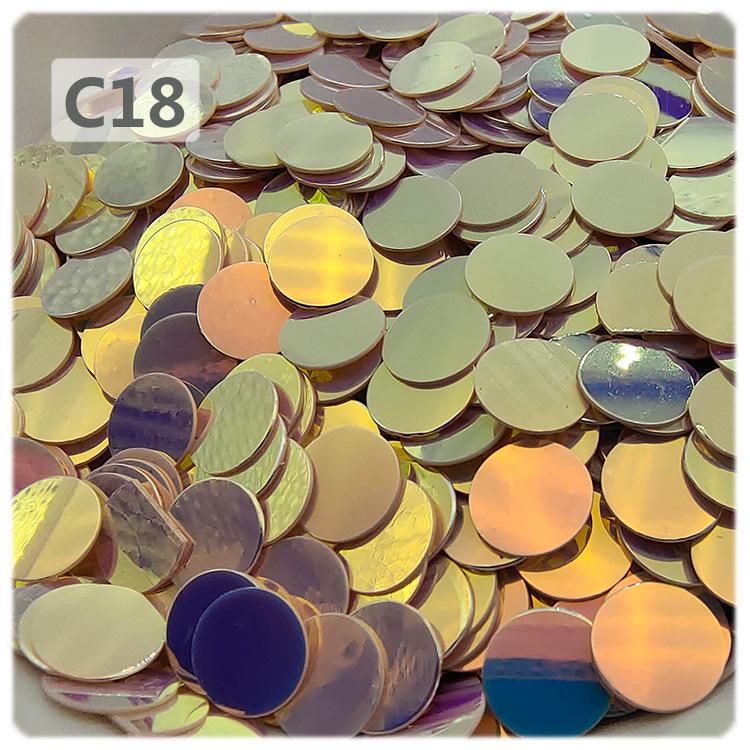 Yaleduo 6mm Flache Runde Pailletten ohne Loch für DIY-Bastelarbeiten, Handy-Dekor, Epoxidharz-Kunst und Nageldesign