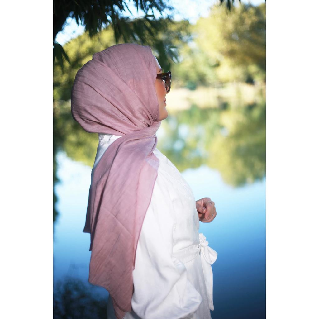 Hijab-Schal aus Bambus, Marineblau