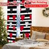 Flat Printing Heart Stripes Popular Curtain Cloth Versatile Polyester Curtains Room Decor Living Office Set Of 2 Made Washable Great Ready