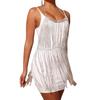 Dropshipping Sexy Club Nightclub Party Dance Crystal Bling Rhinestone Chain Tassel Halter Body Chain Dress Set