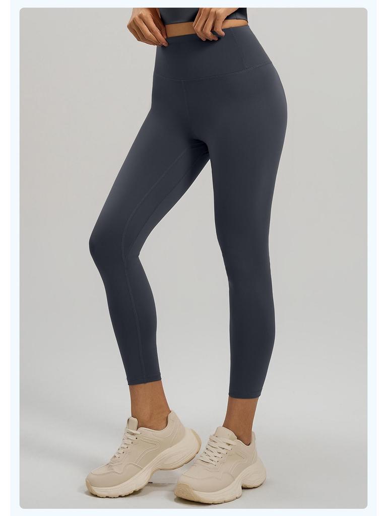 Pantalones de Yoga de Cintura Alta Levanta Glúteos para Mujer - Tacto Nude Otoño/Invierno, Alta Elasticidad Ropa de Fitness, Mallas Cortas para Correr