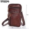 WTEMPO Herren-Handytasche, multifunktionale Business-Hüfttasche mit Gürtel, große Kapazität, eine Schultertasche aus Rindsleder