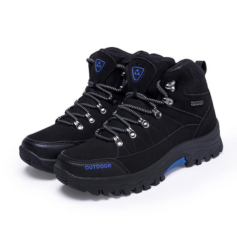 Winter high-top hiking shoes fleece warm outdoor cotton shoes wild hiking large size shoes 39