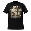 Day Drinking NOLA T-Shirt Mardi Gras New Orleans Jazz Beads Party Shirt Tee
