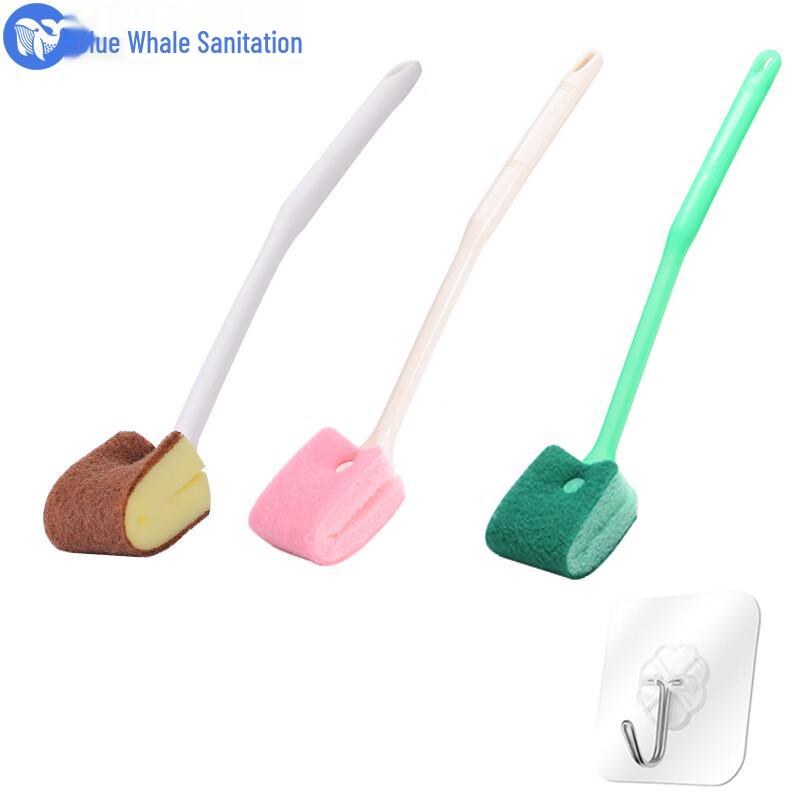 Blue Whale LJHW-9152 Soft Bristle Toilet Brush Set розовый/зеленый