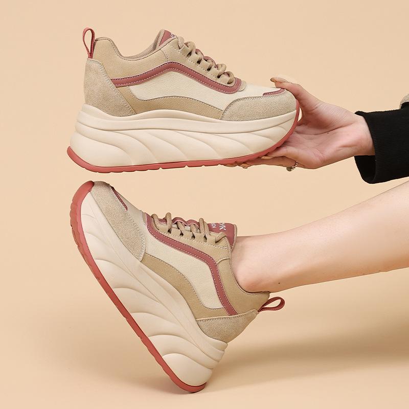 New Dad Shoes Women's 2026 Spring Platform Heightening Sports Shoes Women's Casual Shoes Versatile Retro Children