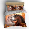 Autumn Horses Decorative Set Soft Skin-Friendly Bedding Set Includes 1 Duvet Cover And 2 Pillowcase Gift