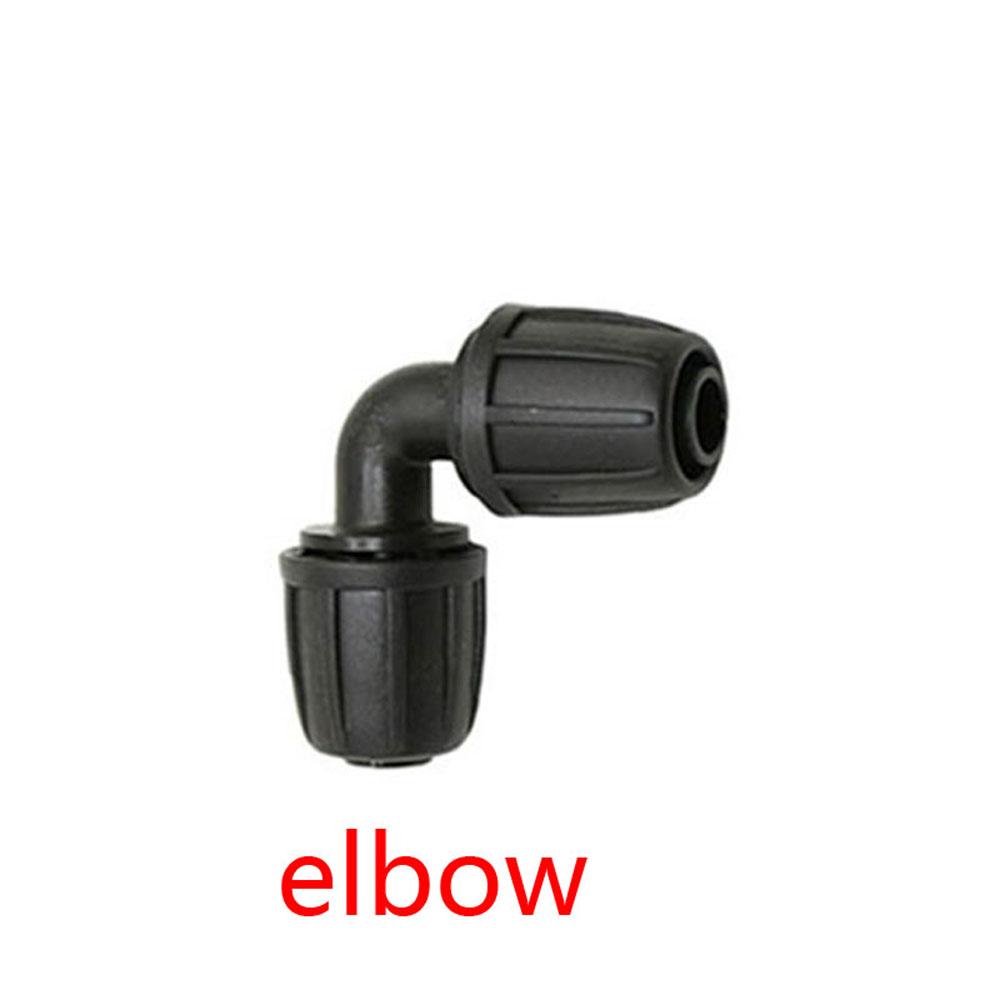 16mm X 4mm PE Pipe Connector Tee Elbow End Plug Lock Nuts Water Coupling Garden 1/2'' Pipe  Garden Hose Fittings
