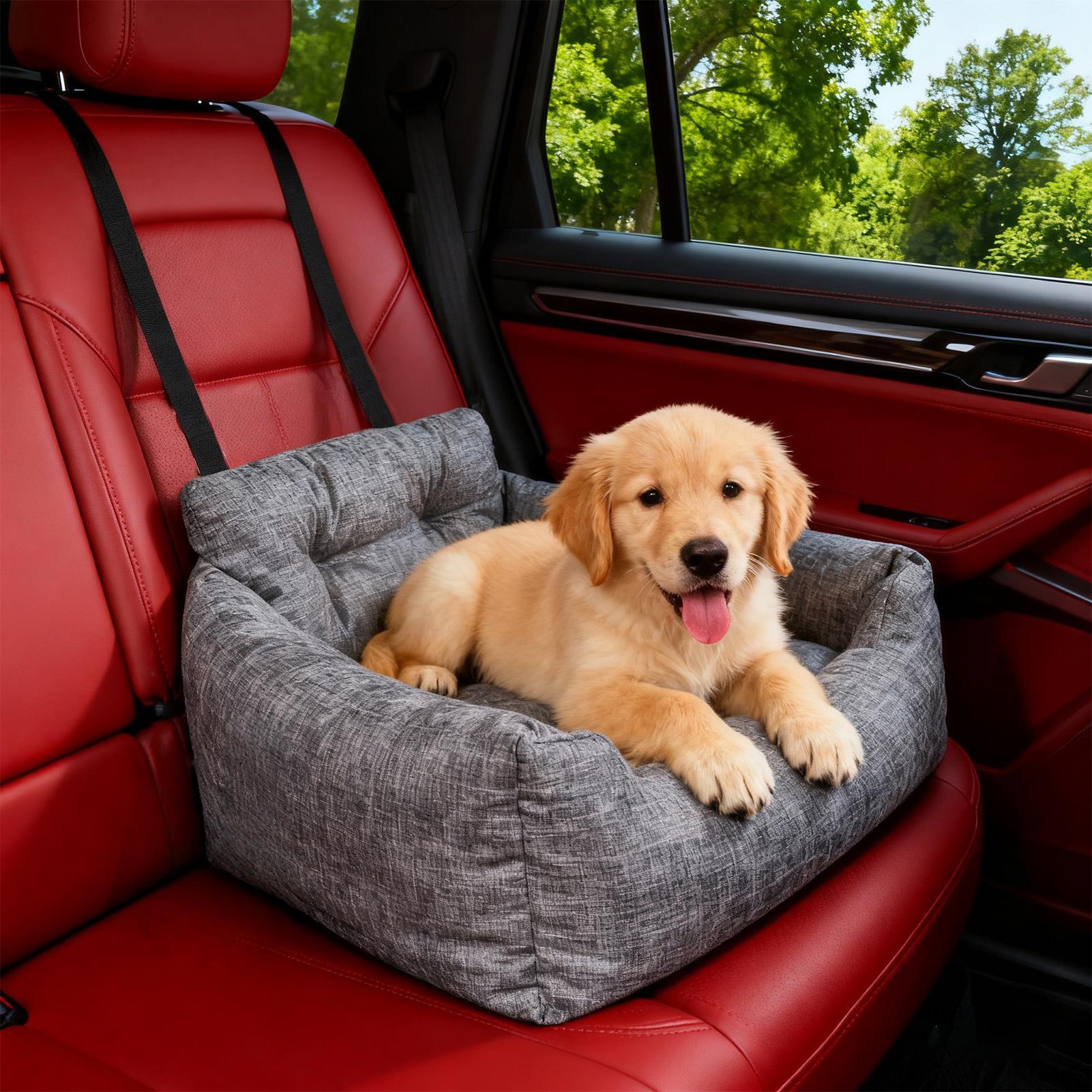 

Car Bed For Dogs Adjustable Foldable Safety Tether Cushions Car Pet Bed For Travel Vehicles Summer Winter Trunk Interior Puppy China Mainland
