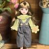 30cm BJD Toddler Princess Doll with Long Hair and Flower Accessory