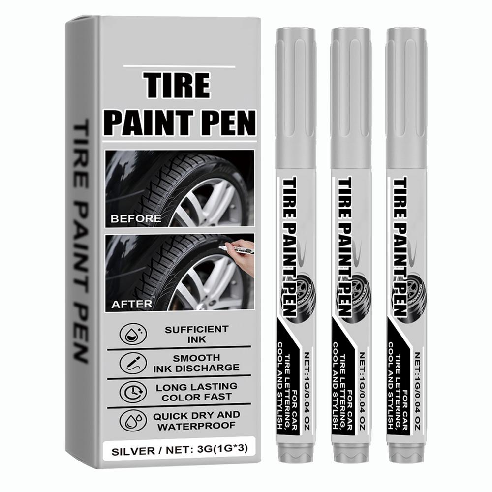 

Ручка для покраски автомобильных шин, серебряная ручка для ремонта краски, 3 шт., многофункциональная краска для автомобилей, краска для ремонта царапин, автомобильная краска для шин