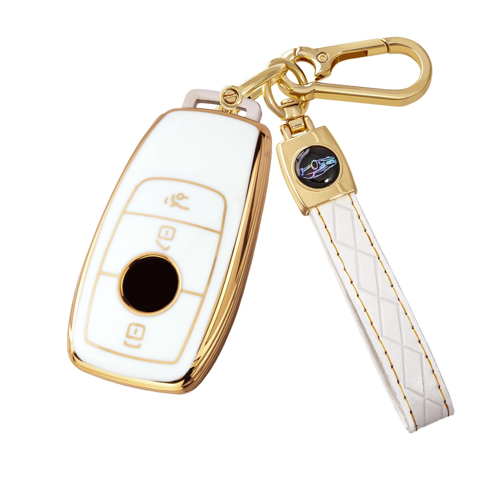 

[Unhoke] A-Class Key Case, CLA, Key Cover, B Class, E-Class, CLS Coupe C Class, білий