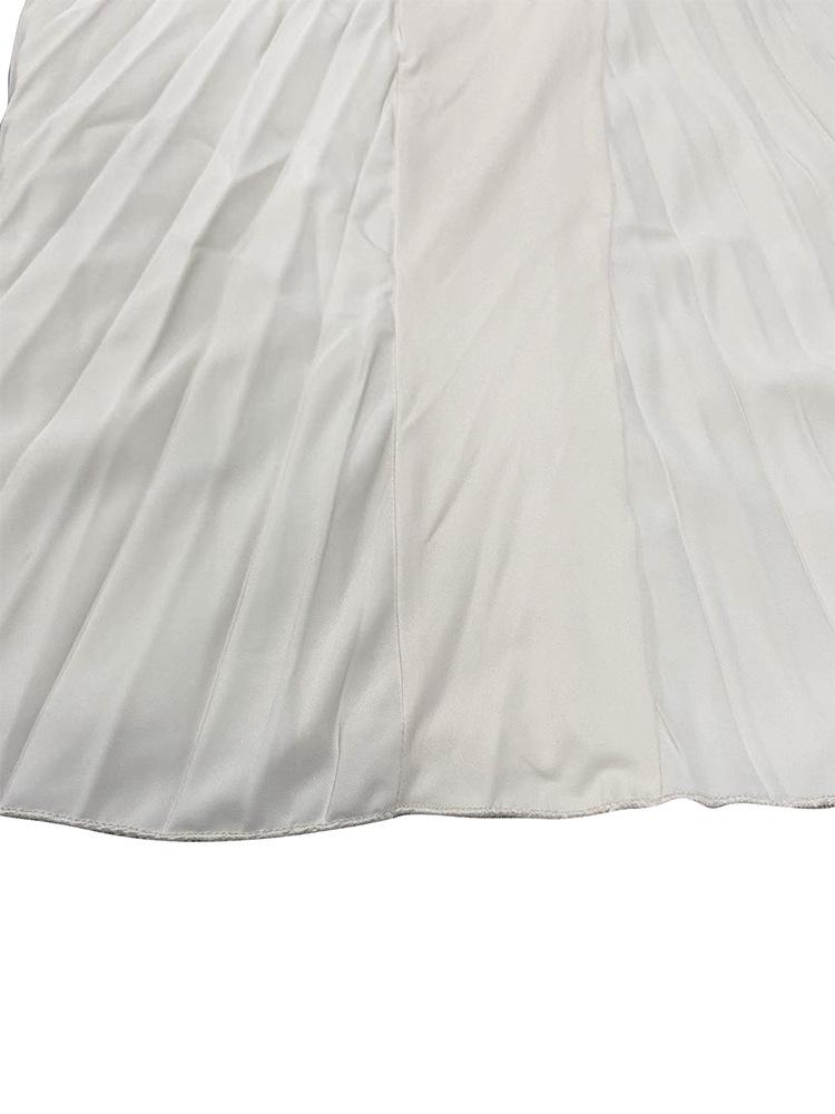 2025 Women’s Elegant Long Sleeve Pleated Knit Dress for Spring/Autumn