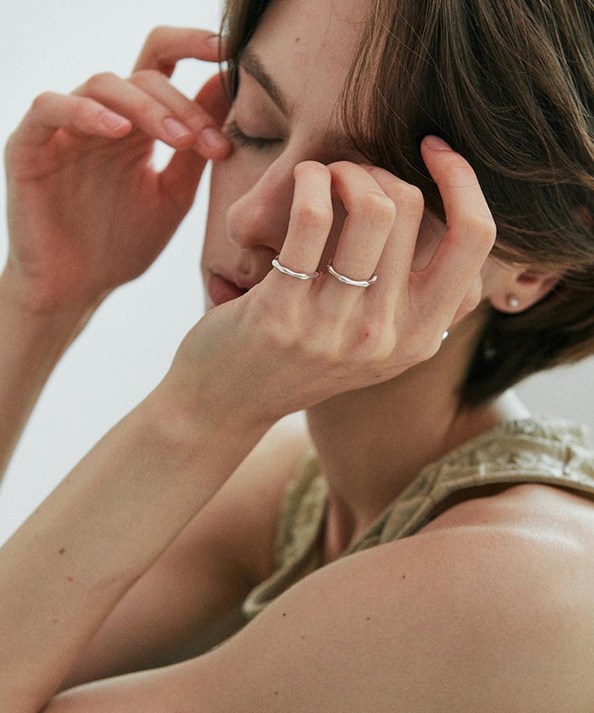 Verte [925 Silver] Cinq.Silver.229 / Brin Layered Ring