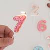 Cute 0-9 Number Candles for Kids Girl Birthday Cake Donut Decor Digital Candle  Cake Topper Wedding Anniversary Party Decor