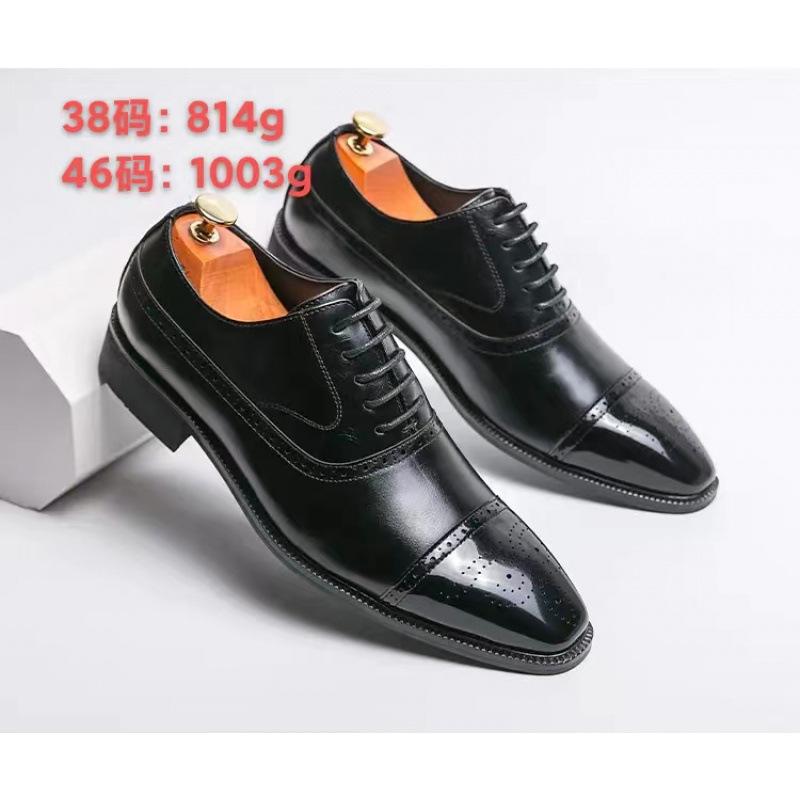 

2025 Dress Leather Shoes Men s Four Seasons Breathable Casual Large Size Men s Shoes Teen Business Pointed Small Leather Shoes 38