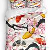 Japanese Style Cherry Blossoms Pink Bedding Set 3pcs Duvet Cover Pillowcase Kids Adult Quilt Cover Double Bed Set Home Textile