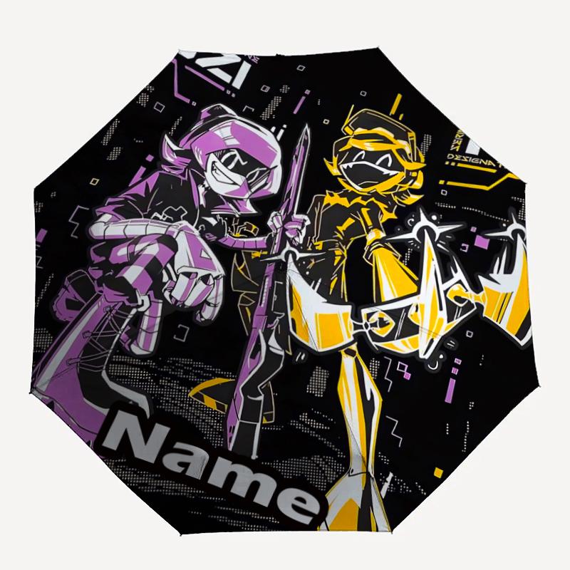 Custom Name Murder Drones Theme Automatic Umbrella, Lightweight & Portable, 8 Rib, Perfect for Outdoor Travel, Birthdays, Christmas, Gifts.