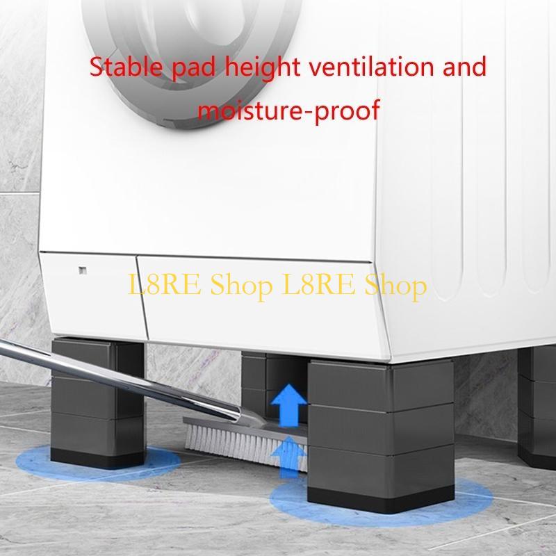 L8RE 4x Furniture Leveling Feet Washing Machine Anti-Vibration Pad for Air Conditioning Refrigerator Desk Heightened Balanced