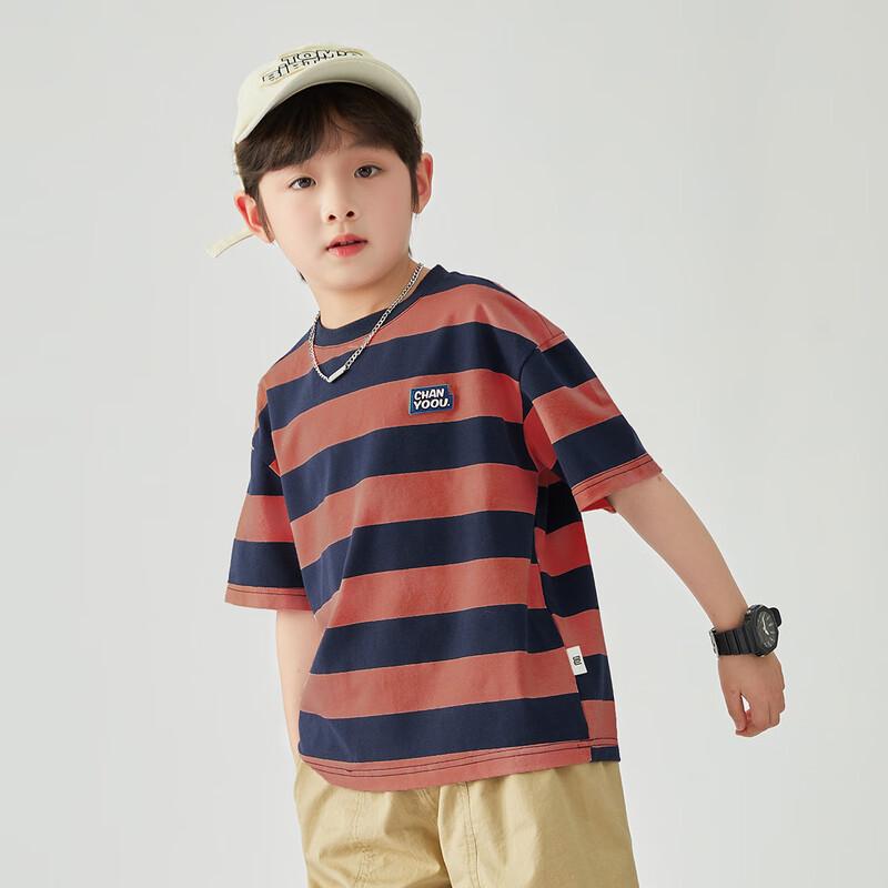 

DuoDuoJia Boys Striped Short-Sleeve T-Shirt 120