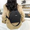 Summer popular fashion versatile simple solid color student schoolbag going out commuting versatile backpack women