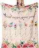 Unique BibleInspired Throw Blanket for Women Perfect as Birthday or Friendship Gifts Soft Cozy x Home Textile