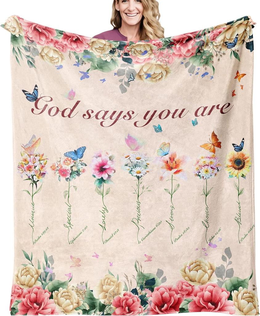 Unique BibleInspired Throw Blanket for Women Perfect as Birthday or Friendship Gifts Soft Cozy x Home Textile