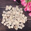 100PCS Wood Letter Tiles Wooden Alphabet Tiles A Z Capital Letters for Crafts, Pendants, Spell