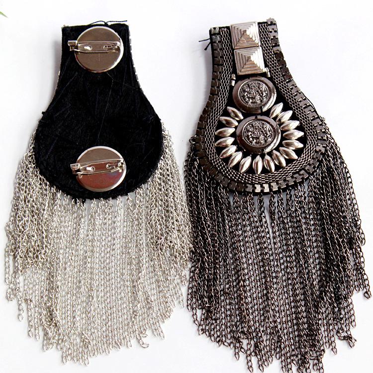 Stage Performance Tassel Shoulder Badge Suit Dress Shoulder Flower Decoration Costume Accessories
